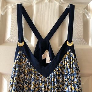 Floral maxi dress that is long in length and is very comfy and light.